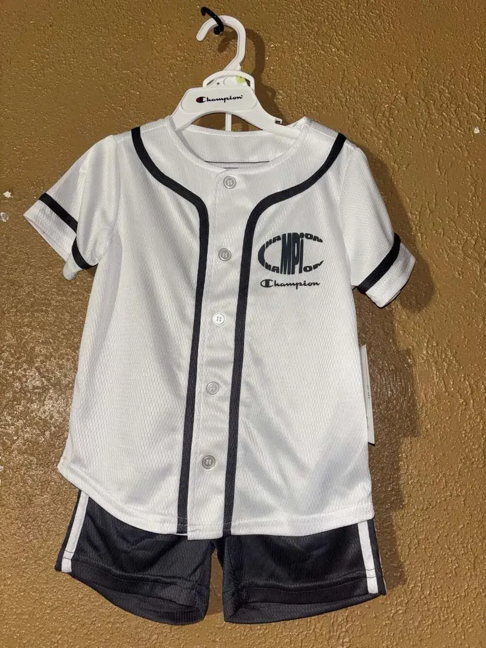Champion Toddler Boys Baseball Jersey and Shorts Set Size 4T NWT